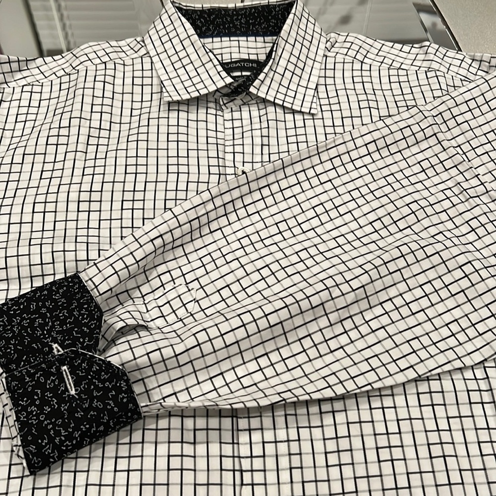 Inverted check or black white Bugatchi classic fit medium